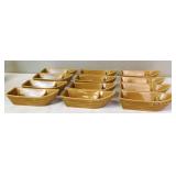 12 Shrimp Cocktail Ceramic Boats 1960