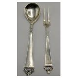 Nils Hansen Norwegian 830 Silver Odel Fork & Spoon