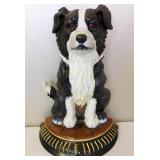 Large Upper Deck Cast Iron Border Collie Door Stop