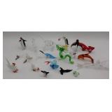 Blown Glass Murano Style Figurine Animals
