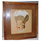 Balinese Gouache Portrait Painting