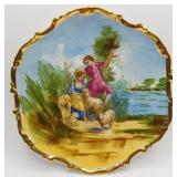 Limoges Fragonard Courting Scene Sheep Plate