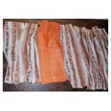 Mid Century Curtains Drapes, 12 Panels