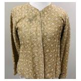 Vtg French Glass & Pearl Beaded Blouse