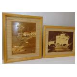 Chinese Wooden Straw Marquetry Art