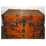 Antique American Steamer Trunk