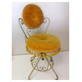 Mid Century Hollywood Regency Swivel Vanity Chair