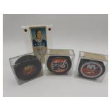Signed NHL Hockey Pucks NY Islanders Phillies HOF