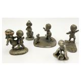 5 Pewter Figurines Hallmark Hudson Joan Anglund