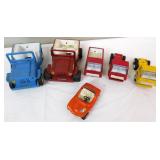 6 Vtg 1970s Pressed Steel Tonka Cars Trucks