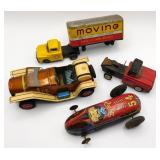 Vtg Tin Friction Cars Vehicles Japan