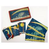 Art Deco Space Observatory Bridge Tally Card Set