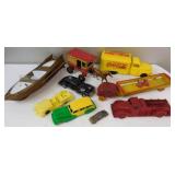 Marx Toytown Dairy tin litho, Coca Cola Truck etc