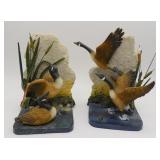 Vintage Scioto Duck & Landscape Geese Bookends