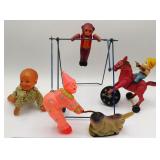 4 Occupied Japan Wind-up Celluloid Toys