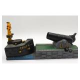 Spanish American War Cannon Mechanical Iron Bank