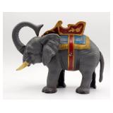 Vtg Cast Iron Circus Elephant Mechanical Bank