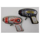 2 Atomic Space Guns Tin Litho Japan