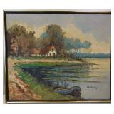 LC Schippers Mid Century Landscape Oil Painting