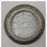 Frank Whiting Sterling Silver & Glass Coaster