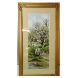 1904 Carl Weber Sheepherder Lithograph Jos Hoover