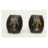 Siam Sterling Silver Niello Cuff Links
