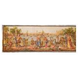 Antique Venetian Canal Belgium Tapestry 20x57"