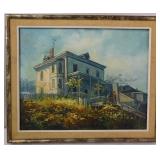 House on Hill Landscape Painting by Stotta