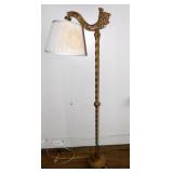 Victorian Cast Iron Bridge Arm Cherub Floor Lamp