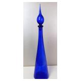 26" Paneled Empoli Cobalt Genie Bottle Decanter
