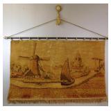 Vintage Dutch Windmill Tapestry