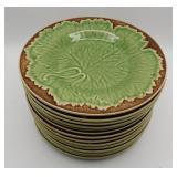14 Bordallo Pinheiro Portugal Majolica Plates 8"