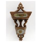 Victorian Floral Painted Match Holder