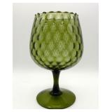 Empoli Avocado Green Honeycomb Snifter Vase