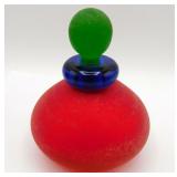 signed Franco Moretti Murano Glass Perfume Bottle