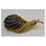 Edgar Beribi Ltd 24k Gold Plate Crystal Snail Box