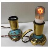 In Loving Memory Isreal Judaica Lamp Pair