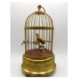Karl Griesbaum Singing Automaton Bird in Cage