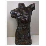 Atilla Tivadar Cast Stone Male Torso Sculpture