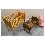 Doll Crib, Baby Cradle, Porcelain Doll