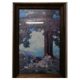 Vintage Maxfield Parrish Hilltop Framed Print