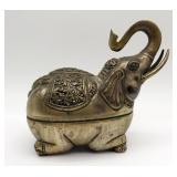 Antique T90 Cambodian Silver Elephant Betel Box