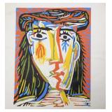 Pable Picasso Woman with Hat 1962 Linocut