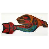 Herman Peter Kuper Isl Native Carved Killer Whale