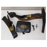 R White Civil War Reenactment Cartridge Box & Belt