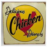 Delicious Chicken Dinners Mummert Metal Sign