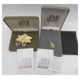 Vtg Nolan Miller Glamour Collection Jewelry Orchid