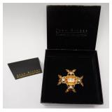 Joan Rivers Topaz Rhinestone Bee Brooch