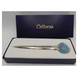 1980s Caithness SP Art Glass Letter Opener