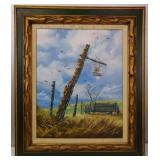 Hector Salas Ranch Landscape Oil Painting